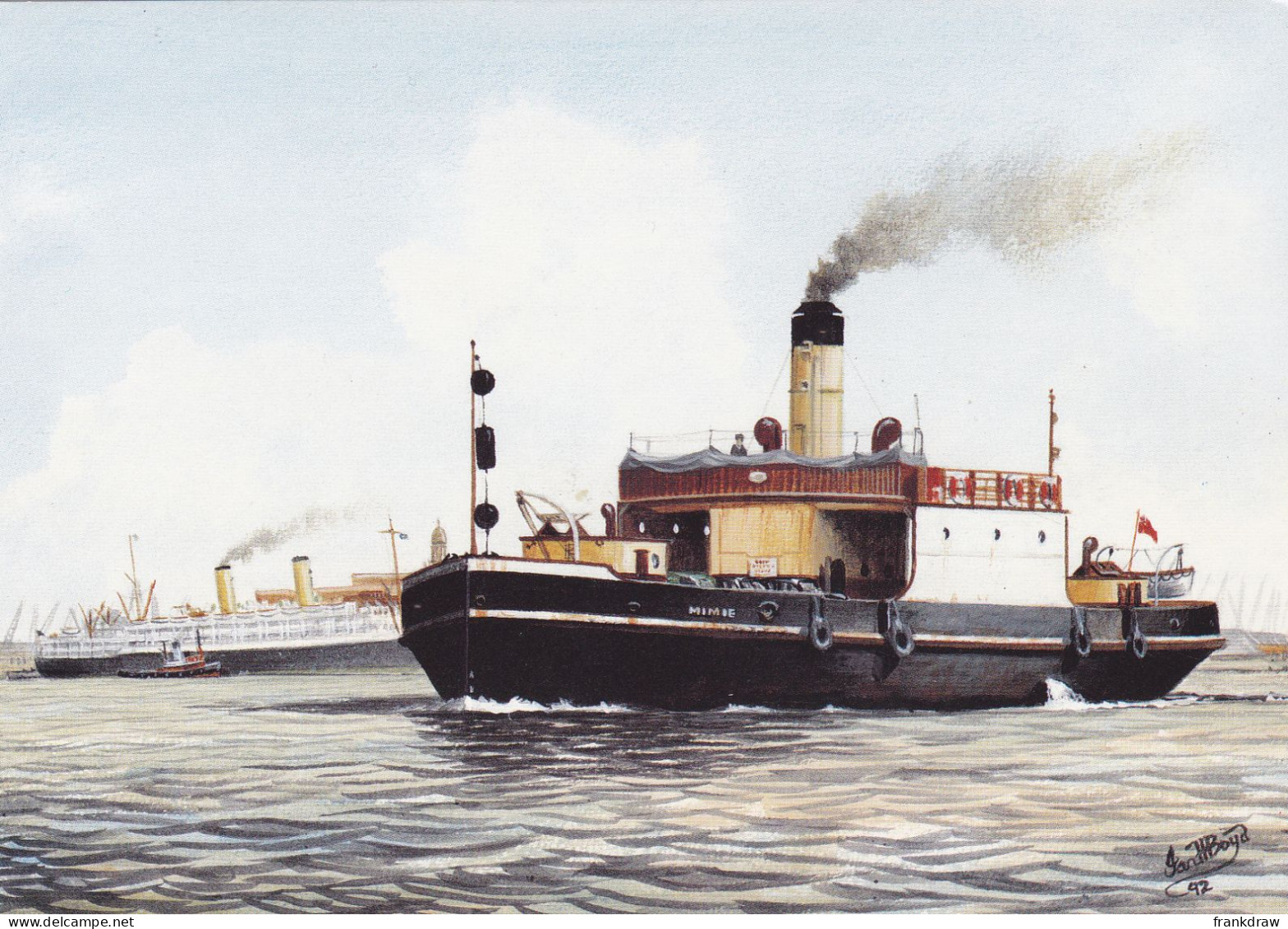 Postcard - Art - Ian H Boyd - T.S.S. Mimie (Built 1927) - Card No. FA-004, C13974X - VG - Non Classificati