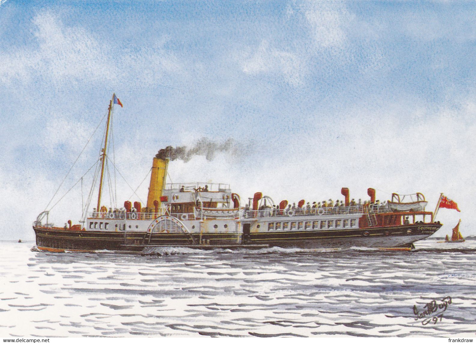 Postcard - Art - Ian H Boyd - Passenger Ship Series No. 11  - P.S. Southend Bell (Built 1896)  Card No. C18912X - VG - Non Classés