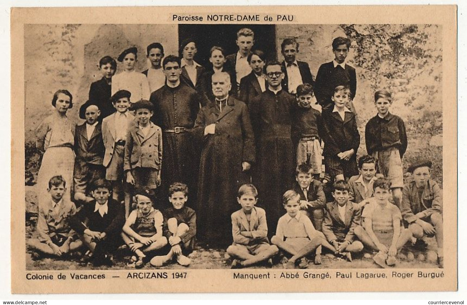 CPSM - ARCIZANS (Hautes Pyrénées) - Colonie De Vacances 1947 - Paroisse Notre Dame De Pau - Autres & Non Classés