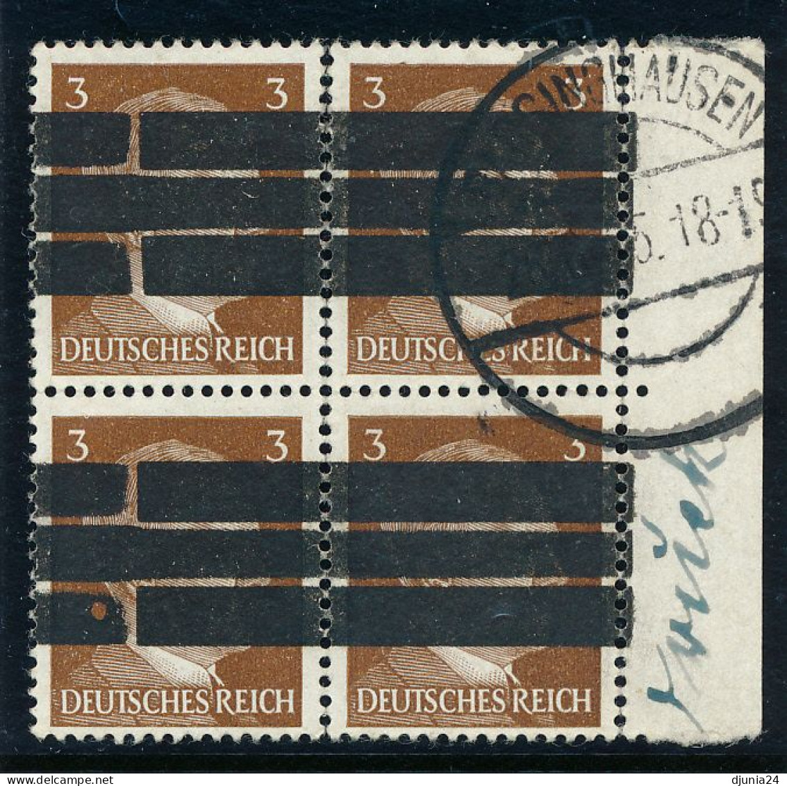 BF0723 / BARSINGHAUSEN  - 5/1945 , Lokale Schwärzung Hitler-Ausgabe  -  Michel 2 II - Afgestempeld
