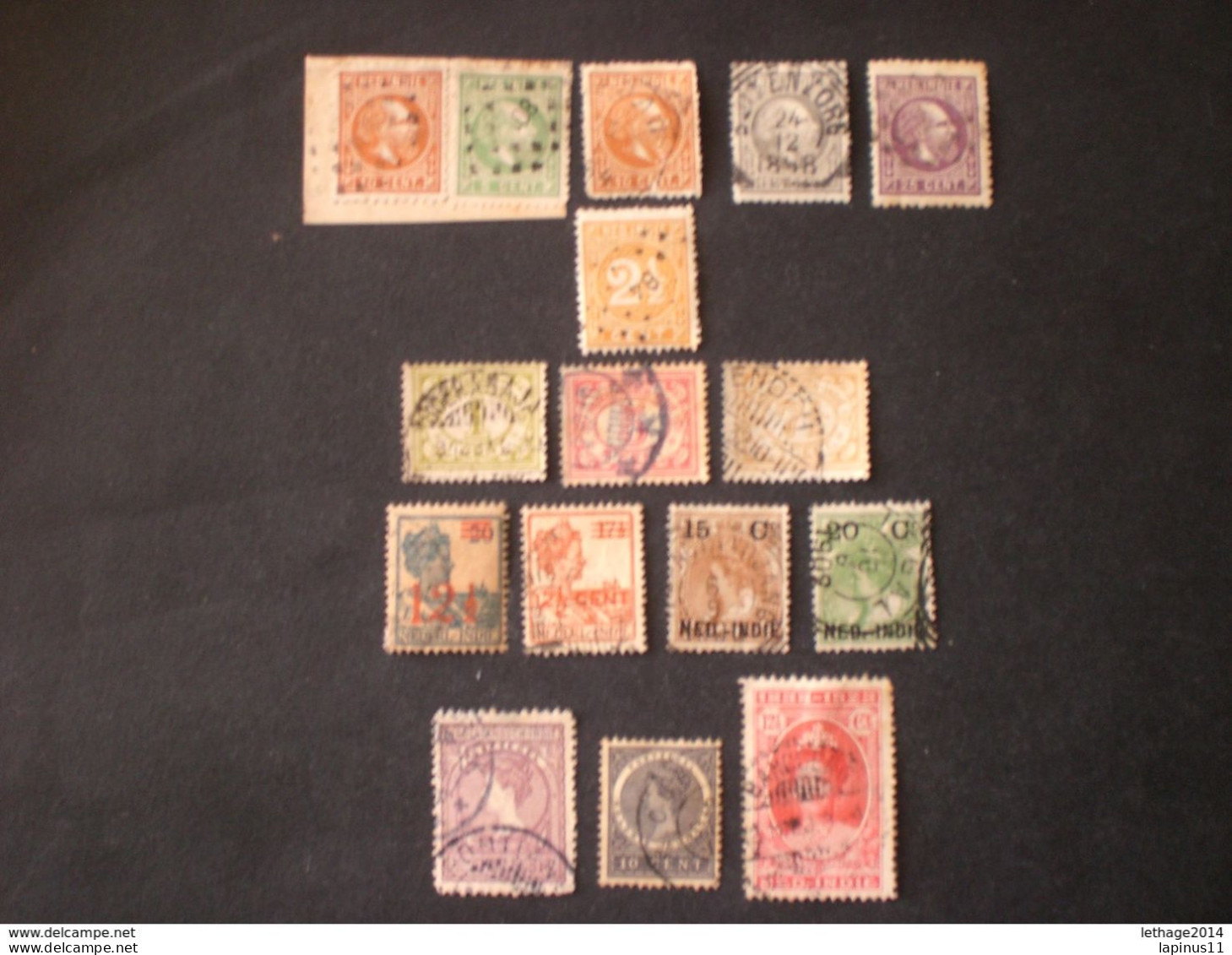 Nederlands-Indië Indie Hollandaise 1870 -1888 King Wilhelm III + Stock Lot Mix 16 SCANNERS - Collections, Lots & Series