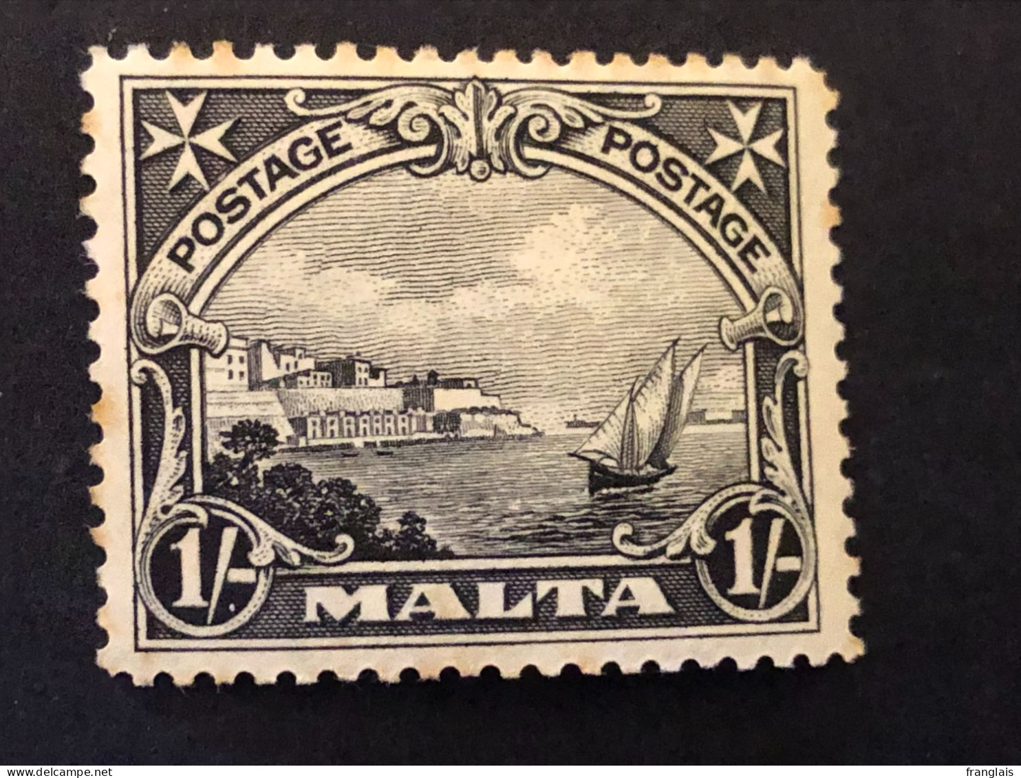 MALTA  SG 166   1s Black MNH** Slight Toning On Gum, See The Scan - Malta (...-1964)