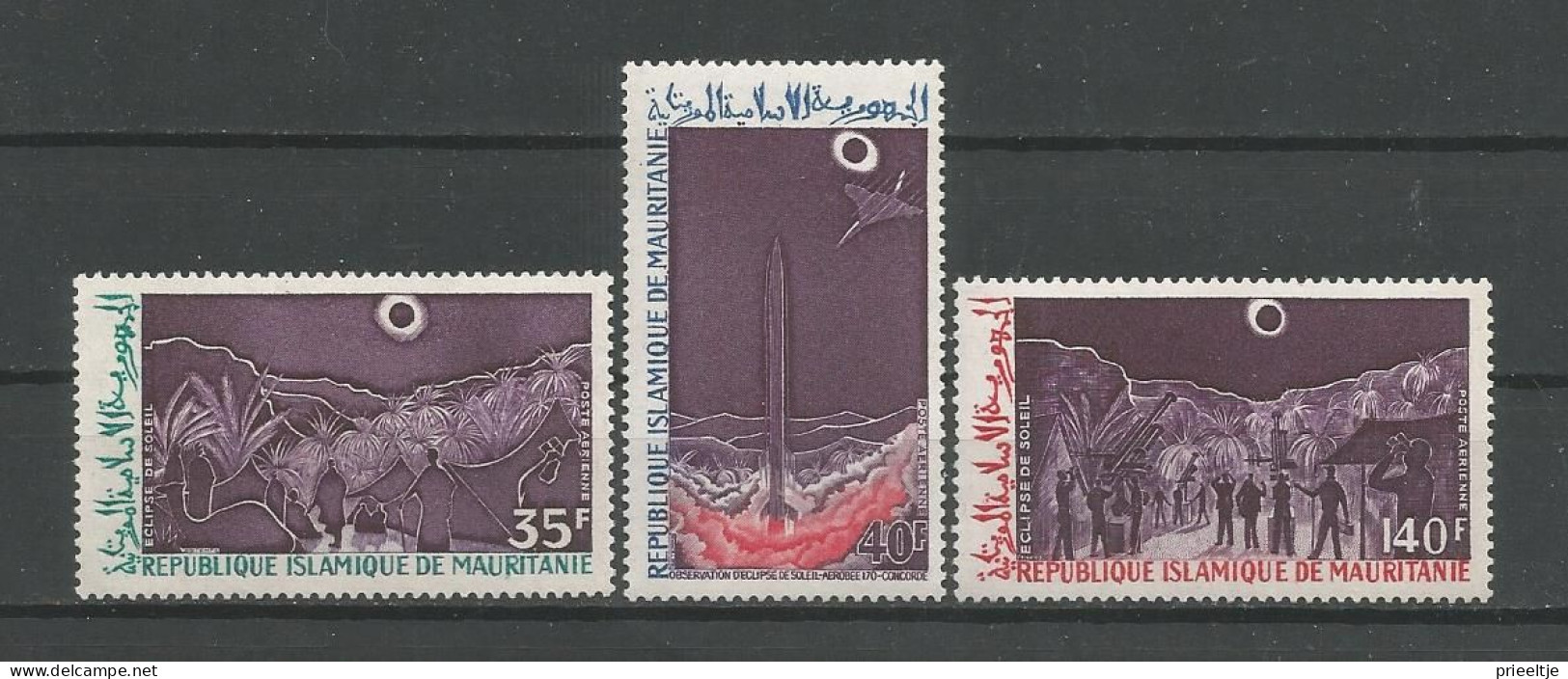 Mauritanie 1973 Total Eclips Y.T. A135/137 ** - Mauritanie (1960-...)