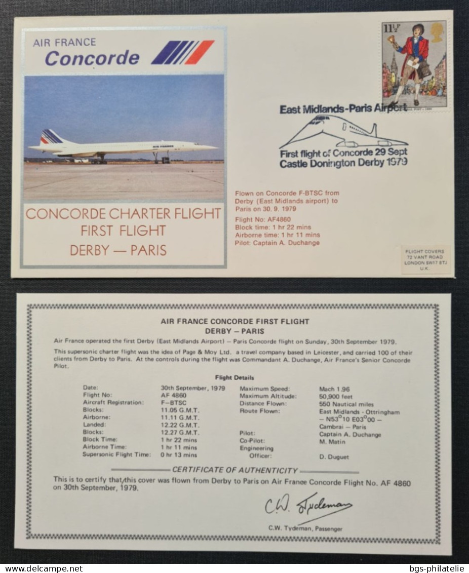 Concorde,  DERBY- PARIS  Le 29/9/1979. - Concorde