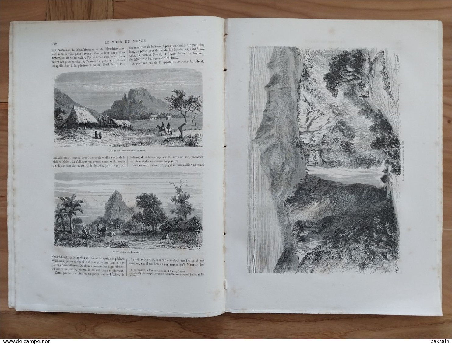 Séjour à L'ïle De Maurice (Ile De France) Le Tour Du Monde 1863 Mauritius Island La Réunion - 1801-1900