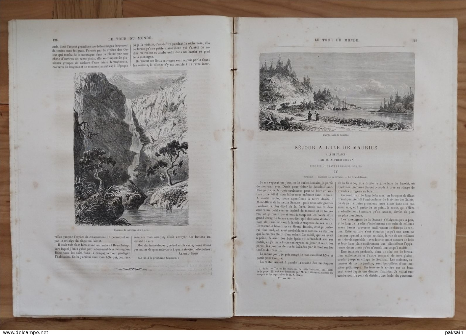 Séjour à l'ïle de Maurice (Ile de France) Le Tour du Monde 1863 Mauritius island La Réunion