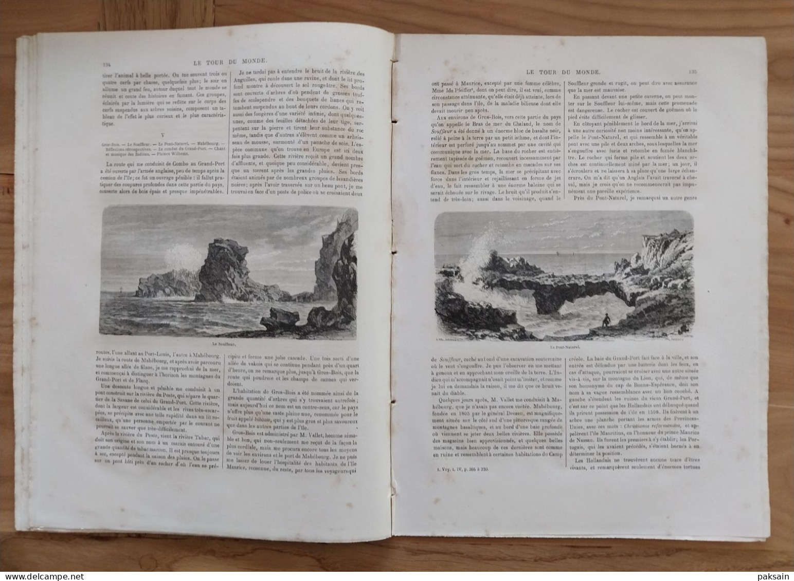 Séjour à l'ïle de Maurice (Ile de France) Le Tour du Monde 1863 Mauritius island La Réunion