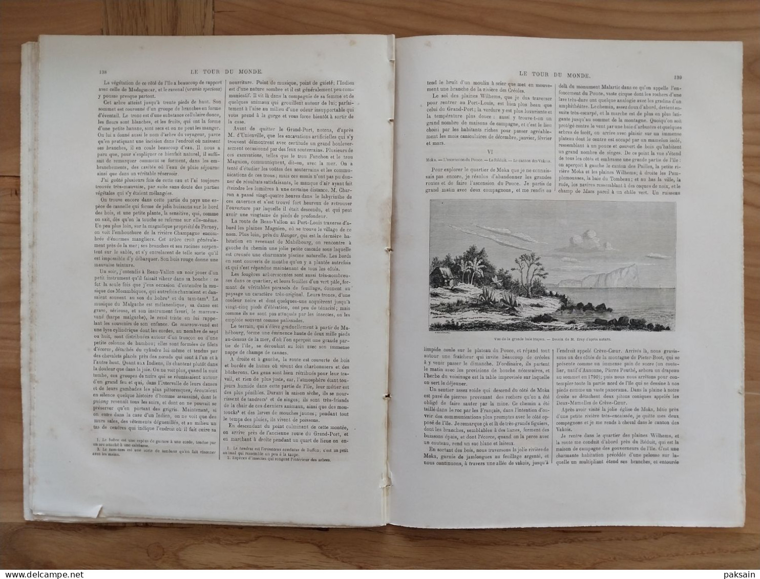 Séjour à l'ïle de Maurice (Ile de France) Le Tour du Monde 1863 Mauritius island La Réunion