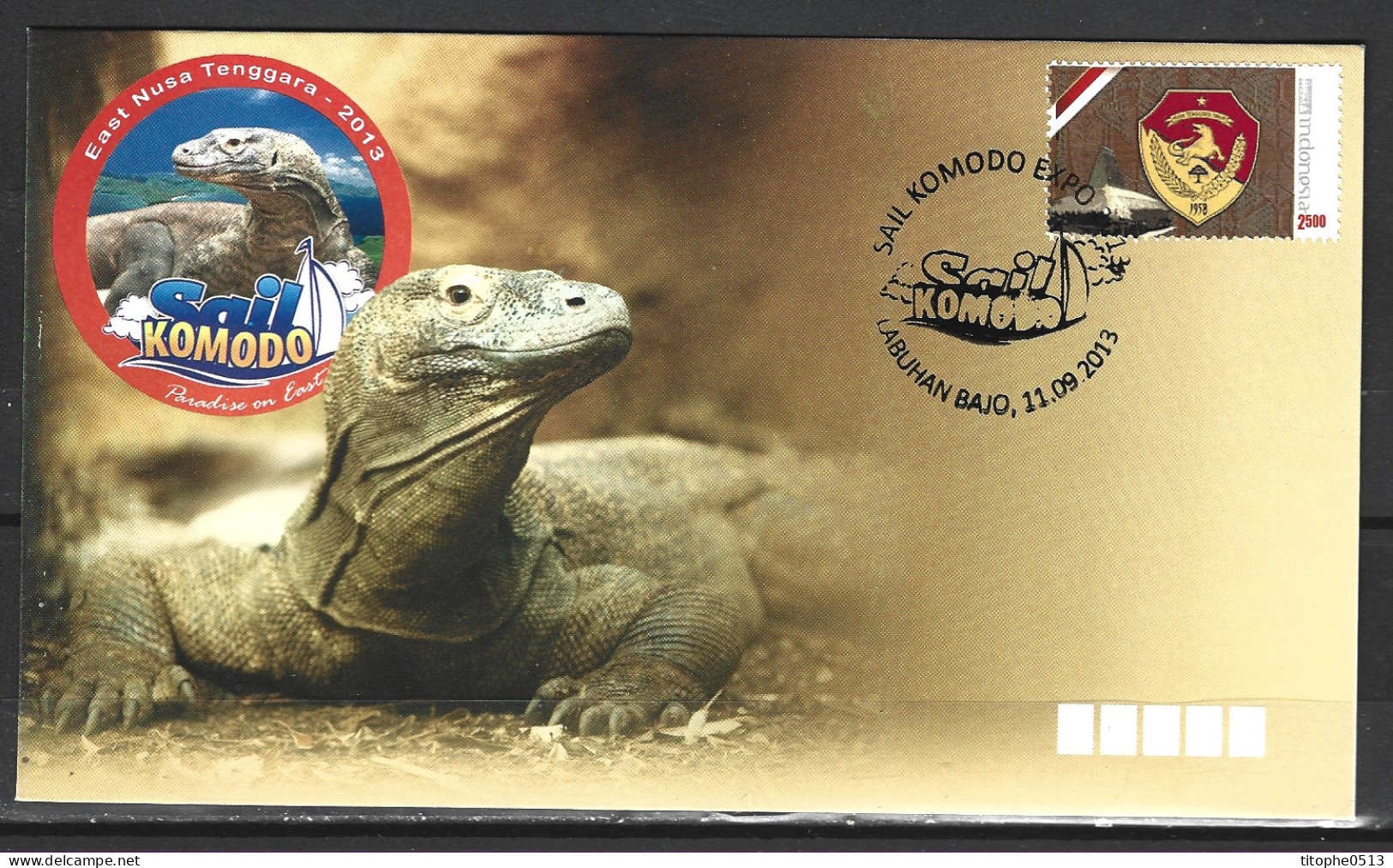 INDONESIE. Superbe Enveloppe Commémorative De 2013. Varan De Komodo. - Altri & Non Classificati