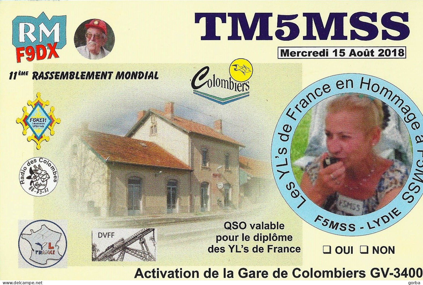 CPM - QSL RADIO -  11ème Rassemblement Mondial - COLOMBIERS (34) - Radio Amateur