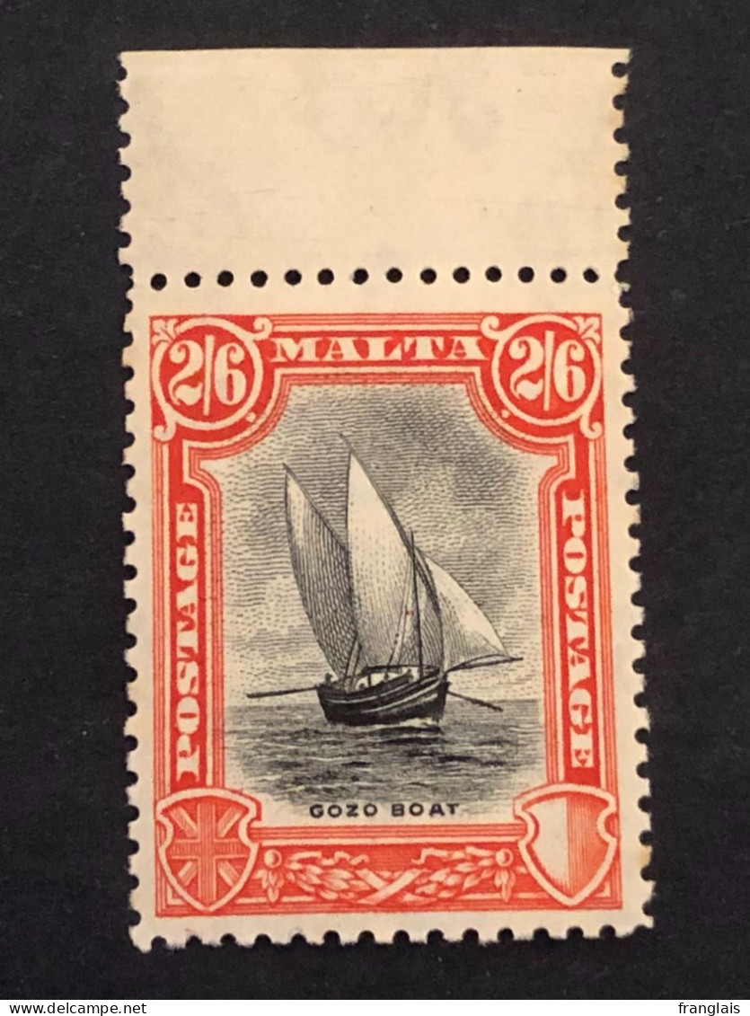 MALTA  SG 169   2s 6d  Black And Vermilion MNH** - Malte (...-1964)