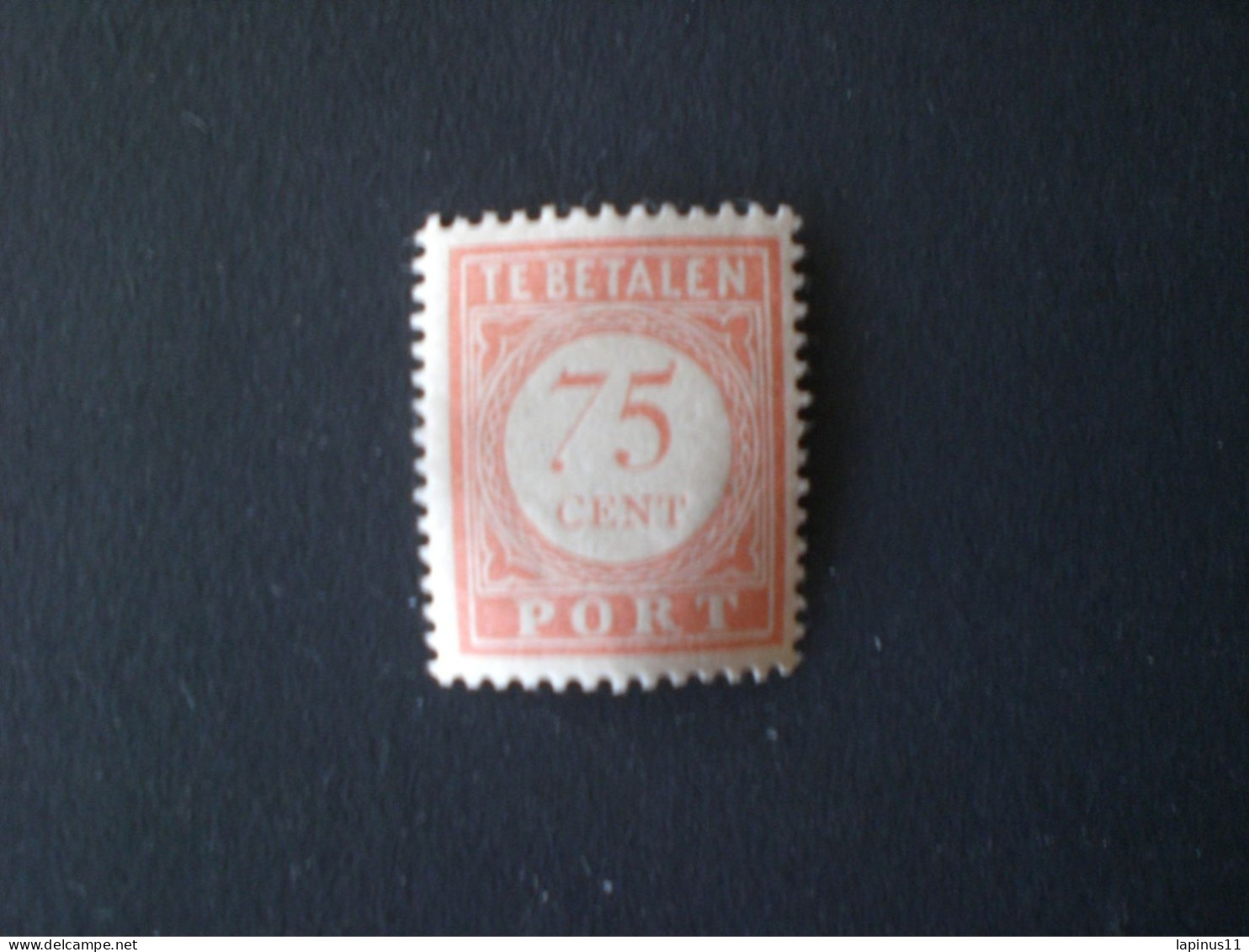 INDIE OLANDESI 1890 TAXE SERVICE 75 CENT ORANGE TE BETALEN MH - Netherlands Indies