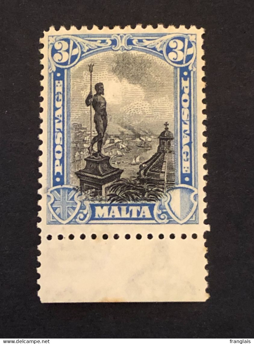 MALTA  SG 170   3s  Black And Blue MNH** - Malta (...-1964)