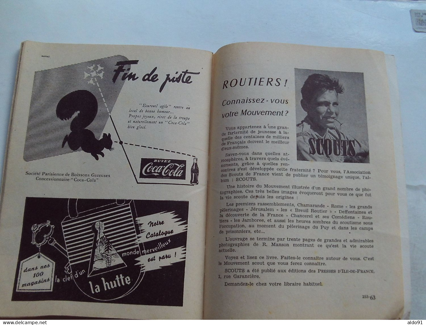(Scoutisme.....) -  Revue  " LA ROUTE DES SCOUTS DE FRANCE "  (Mensuel d'avril 1952)..........voir scans