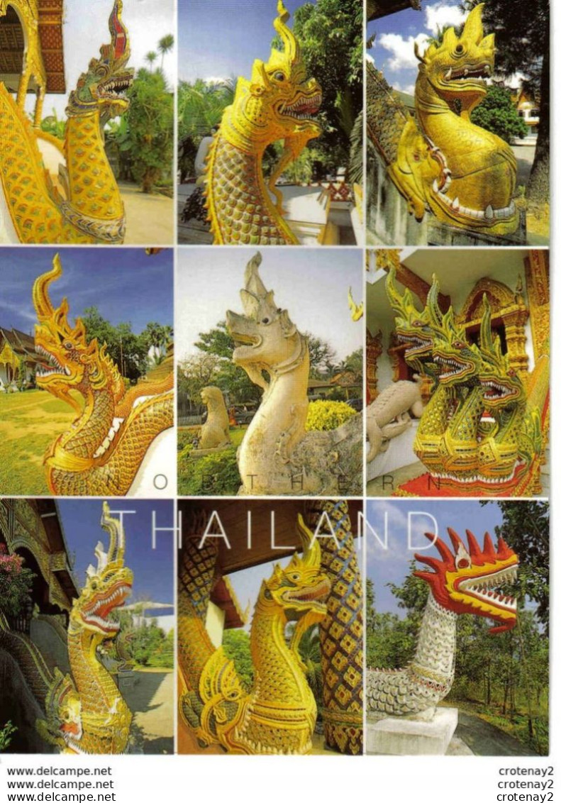 Thailand Thaïlande Heads Of Naga 9 Têtes De Dragons Multivues - Tailandia