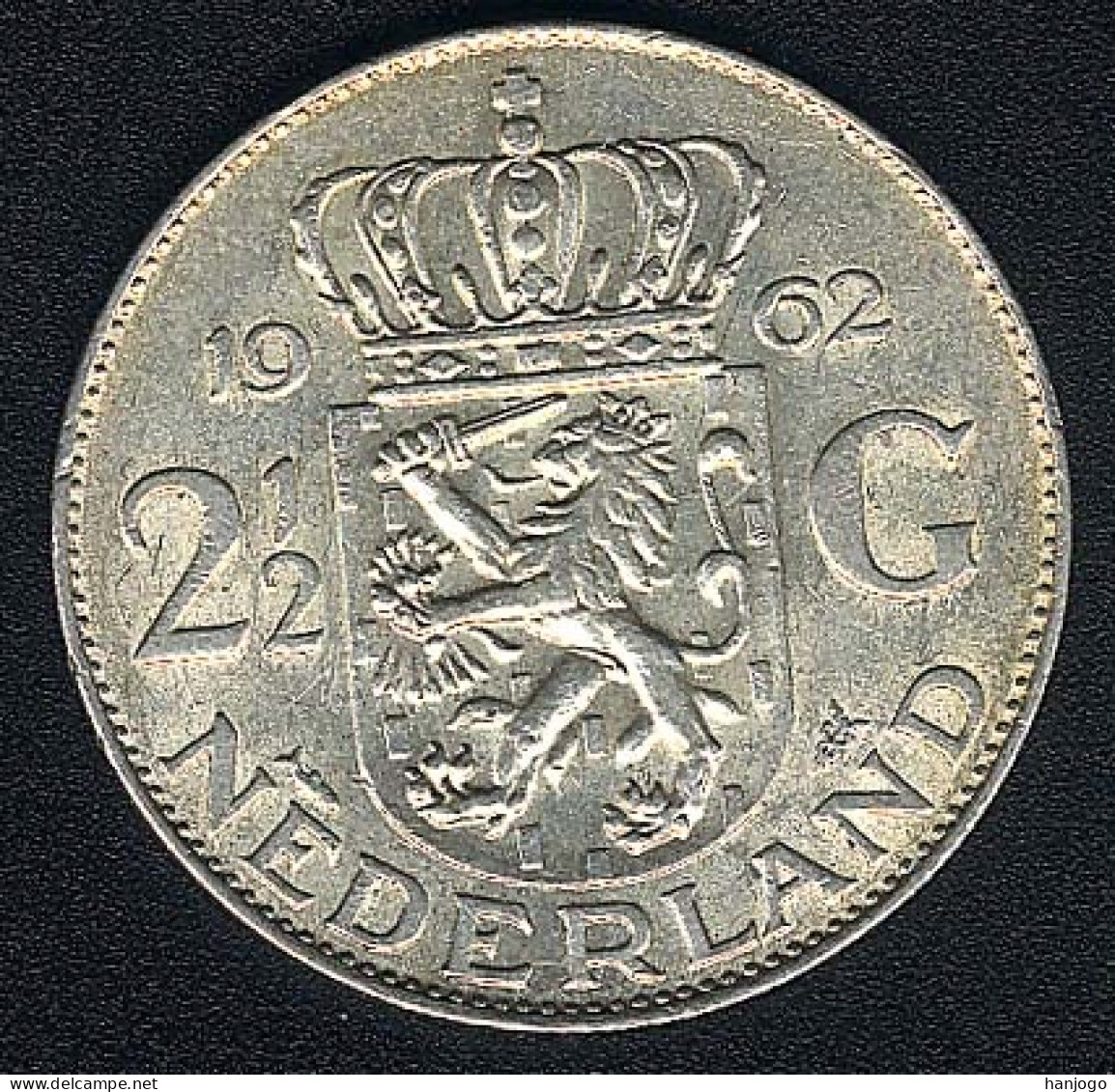 Niederlande, 2 1/2 Gulden 1962, Silber, XF+ - 1948-1980 : Juliana