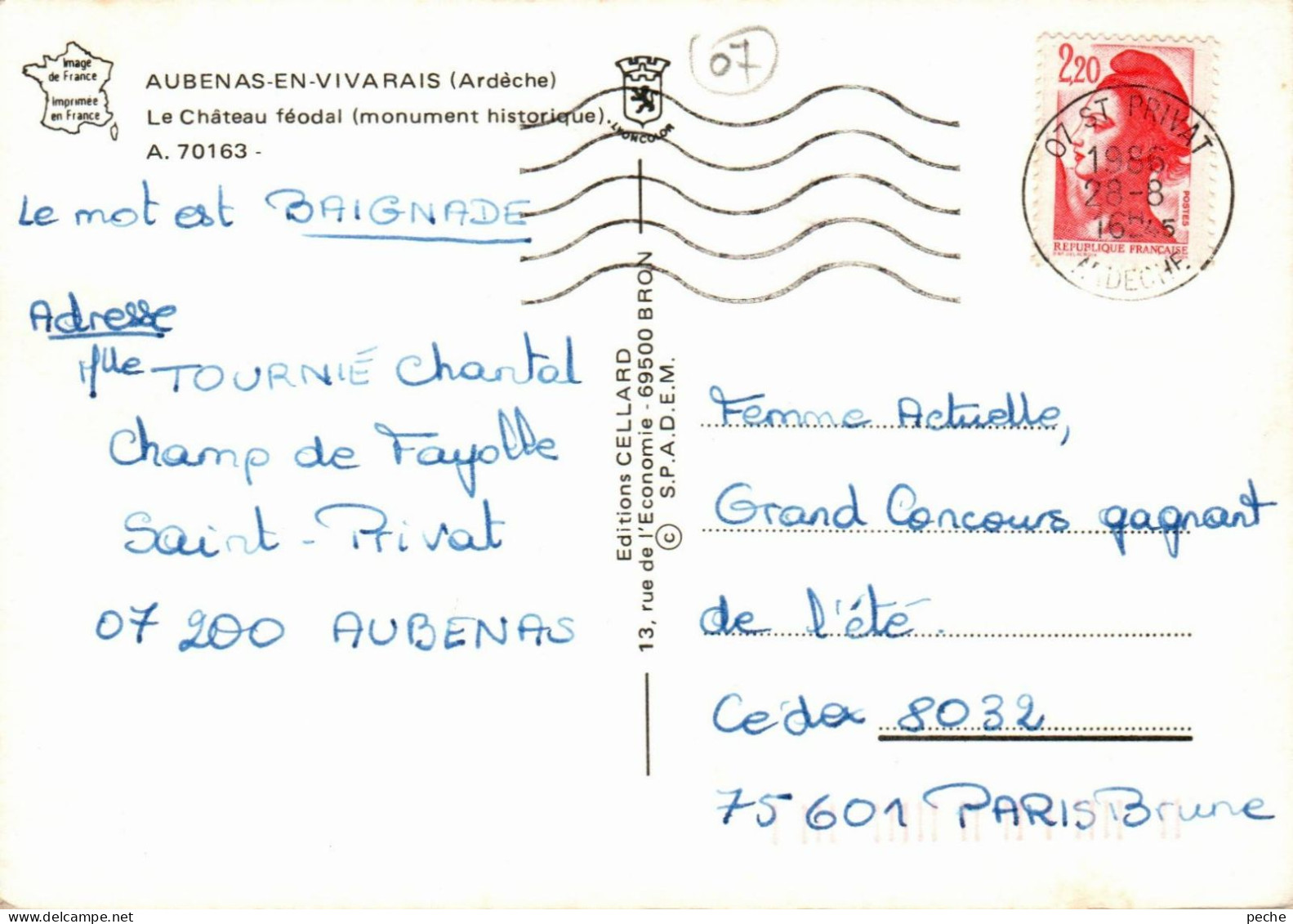 N°1315 Z -cpsm Aubenas -nombreuses Voitures- - Toerisme