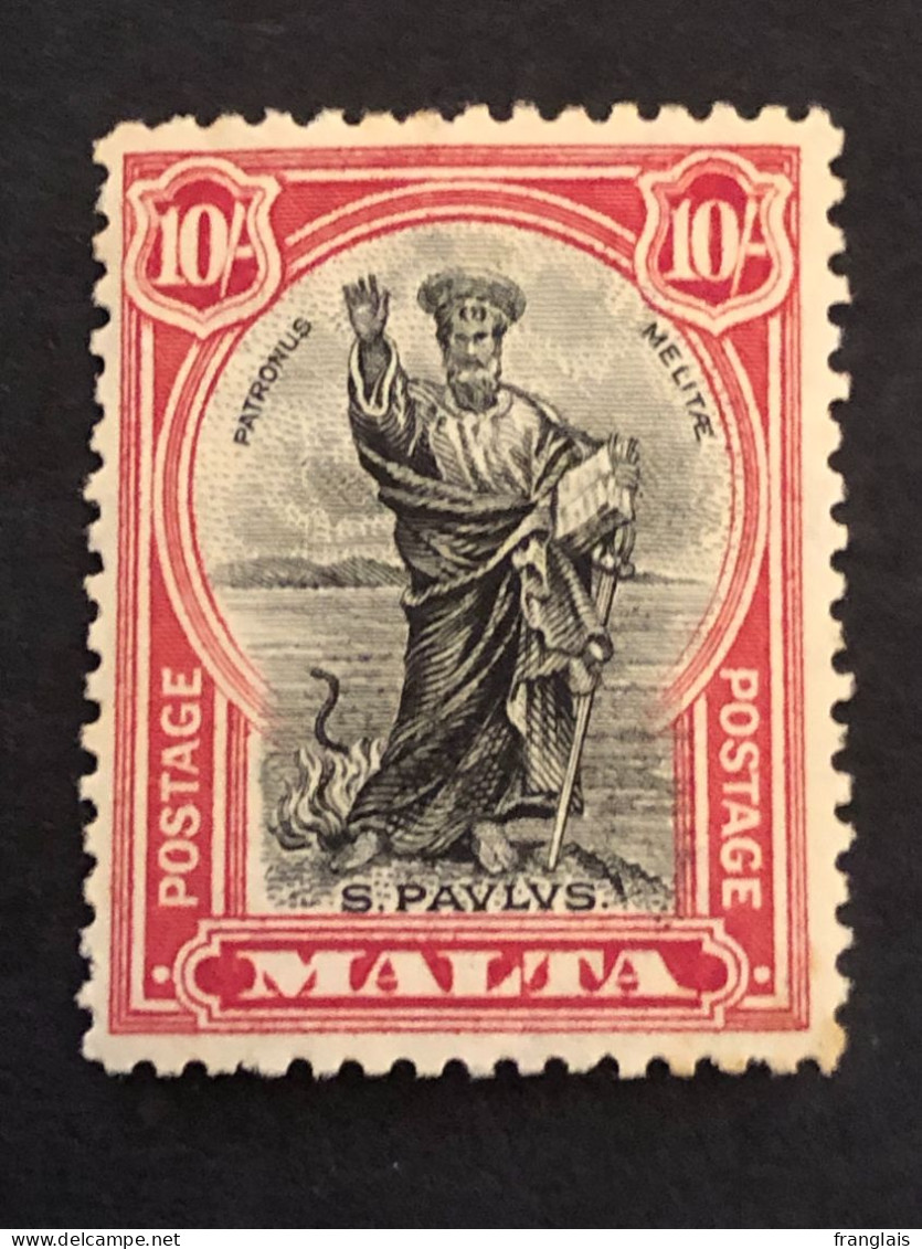 MALTA  SG 172   10s  Black And Carmine  MNH**  CV £65 - Malte (...-1964)