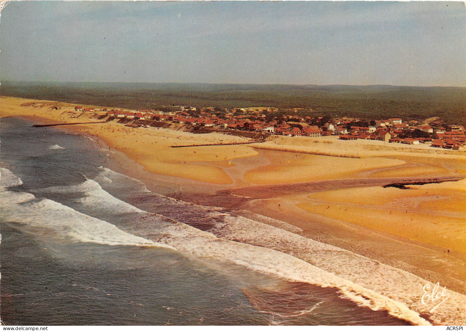 MIMIZAN PLAGE La Grande Plage Avec L Embouchure Du Courant 52(scan Recto-verso) MA713 - Mimizan Plage