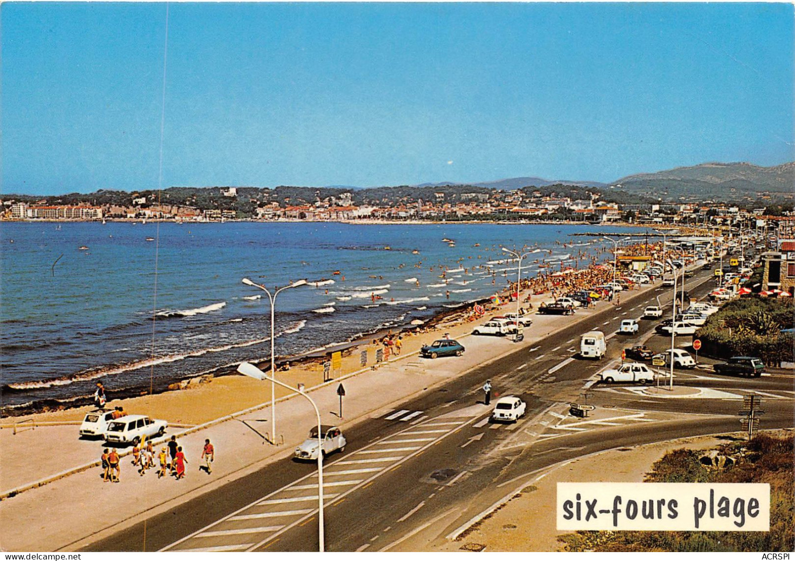 SIX FOURS Panorama De La Plage De Six Fours En Arriere Plan Sanary 2(scan Recto-verso) MA701 - Six-Fours-les-Plages