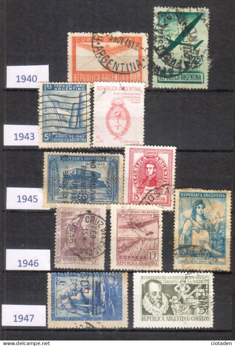 Argentine - 1940 - Air Mail - Fête Nationale - 15 Timbres - Usati