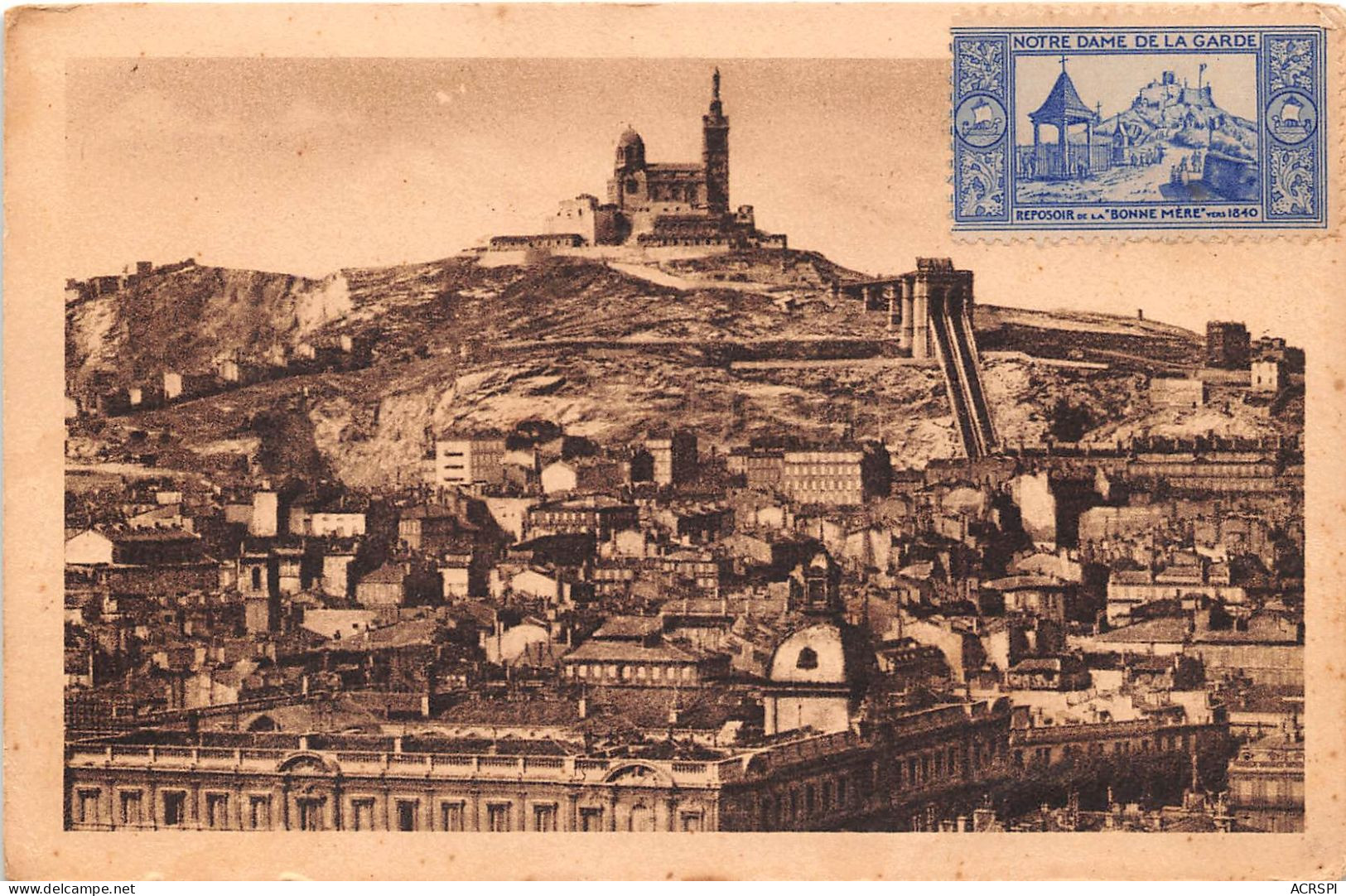 MARSEILLE  ND De La Garde Vue Generale 16(scan Recto-verso) MA724 - Notre-Dame De La Garde, Ascenseur