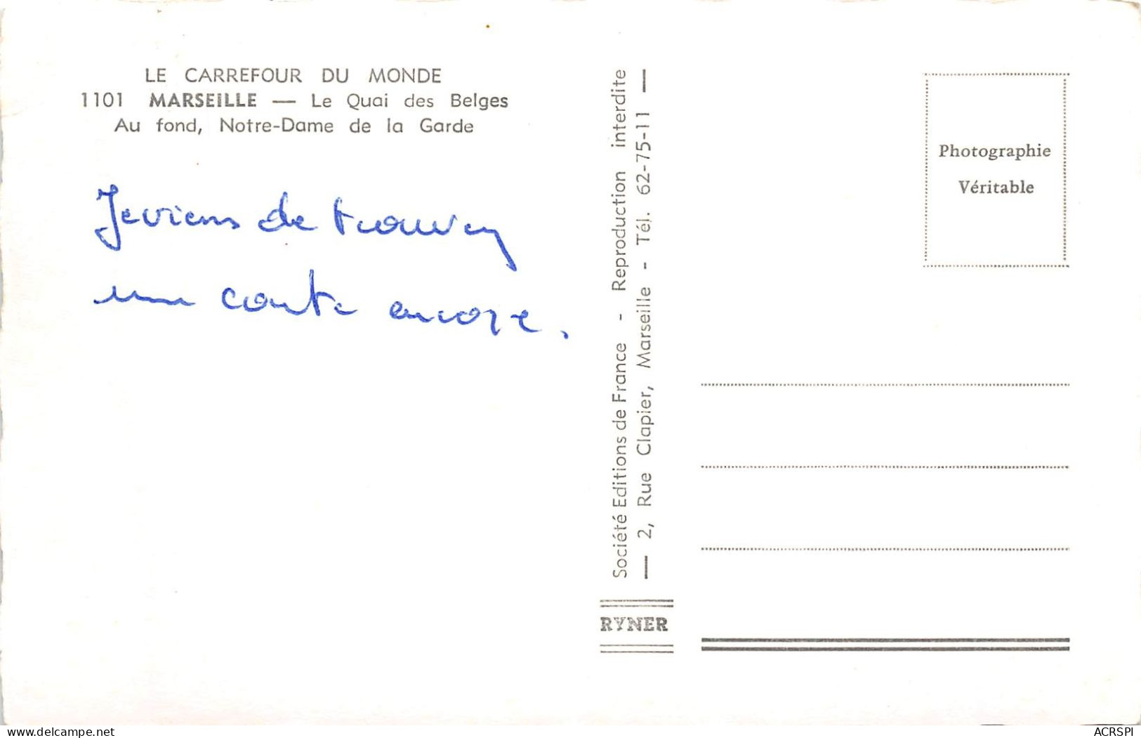 MARSEILLE LE Quai Des Belges Au Fond Notre Dame De La Garde 35(scan Recto-verso) MA724 - Notre-Dame De La Garde, Ascenseur