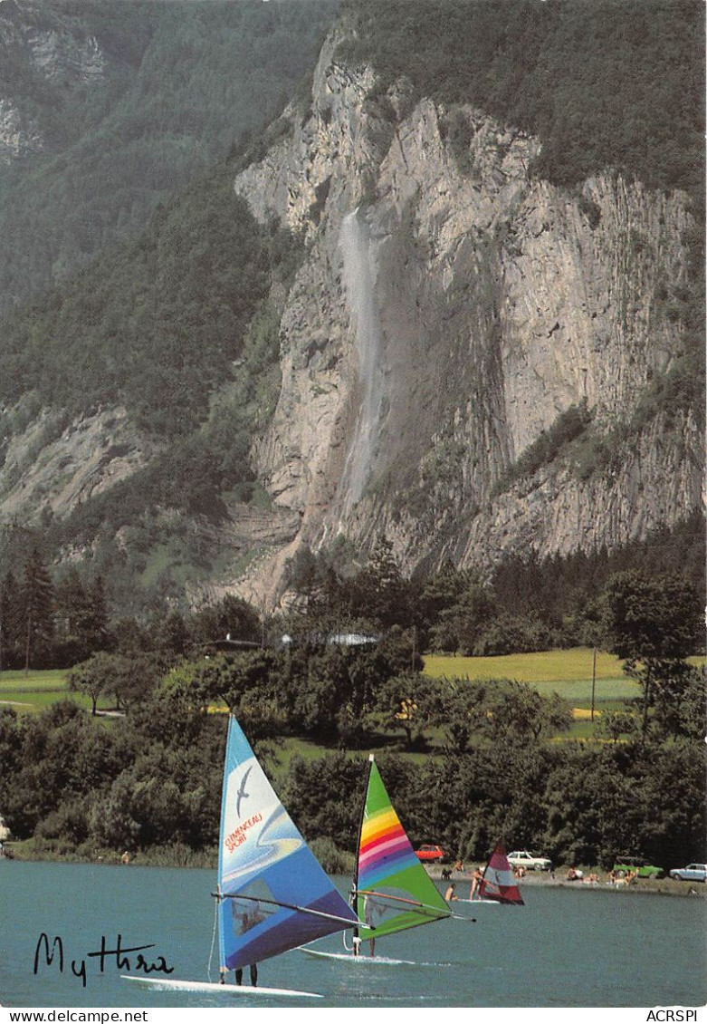 SALLANCHES Planches A Voile Sur Le Lac Des Ilettes Et Cascade D Arpenaz 50(scan Recto-verso) MA720 - Sallanches