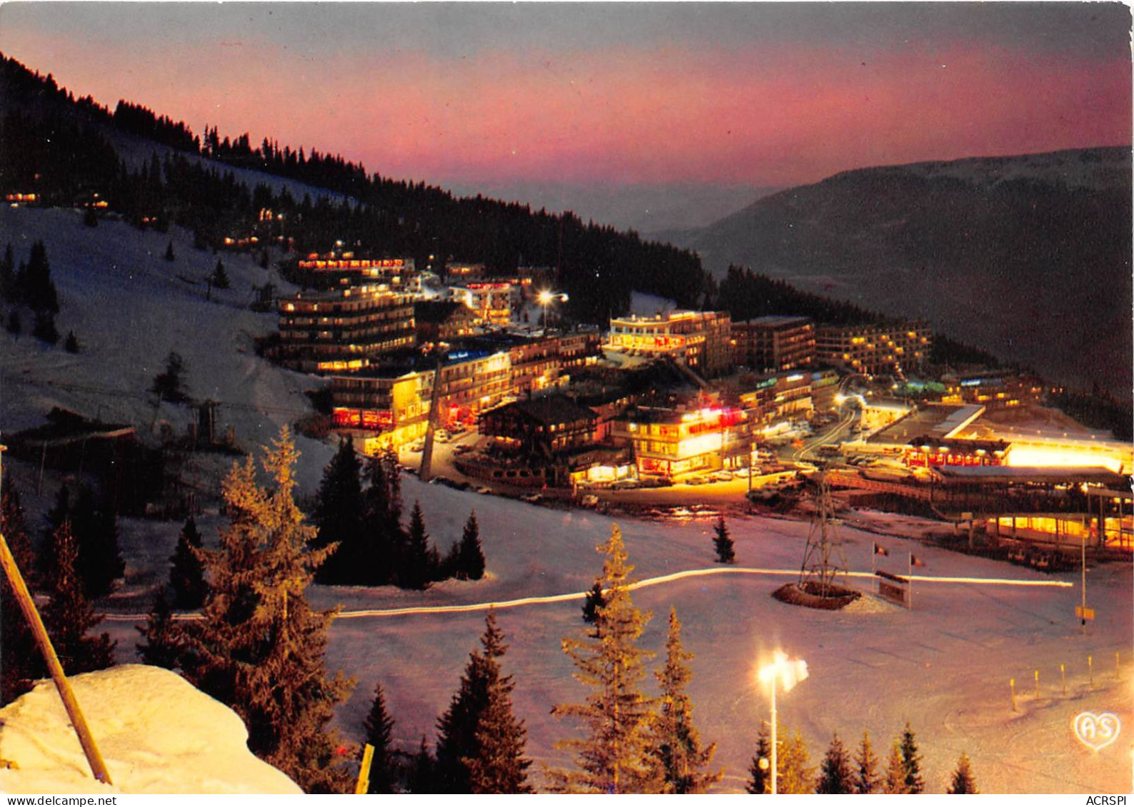 COURCHEVEL 1850 Lumieres Du Soir Sur La Station 14(scan Recto-verso) MA743 - Courchevel