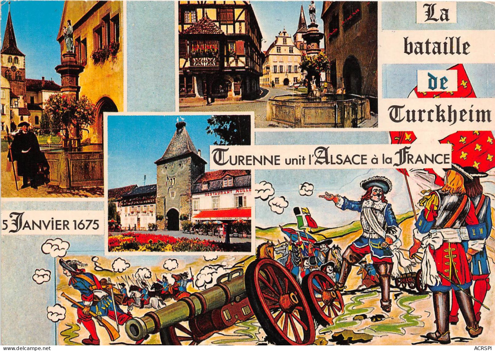 La Bataille De TURCKHEIM Turenne Unit L Alsace A La France 5 Janvier 1675 16(scan Recto-verso) MA737 - Turckheim