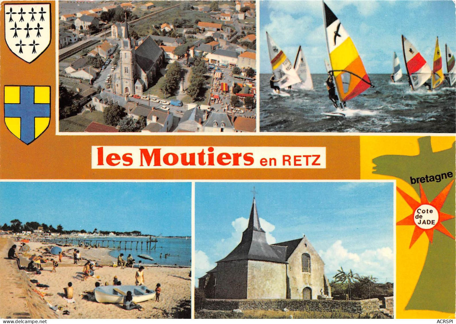 LES MOUTIERS EN RETZ Le Bourg La Plage La Chapelle De Prigny 28(scan Recto-verso) MA755 - Les Moutiers-en-Retz
