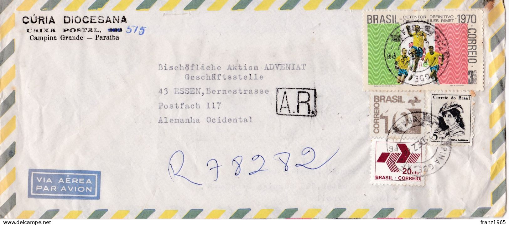 From Bresil To Germany - 1972 (Football World Cup) - Lettres & Documents