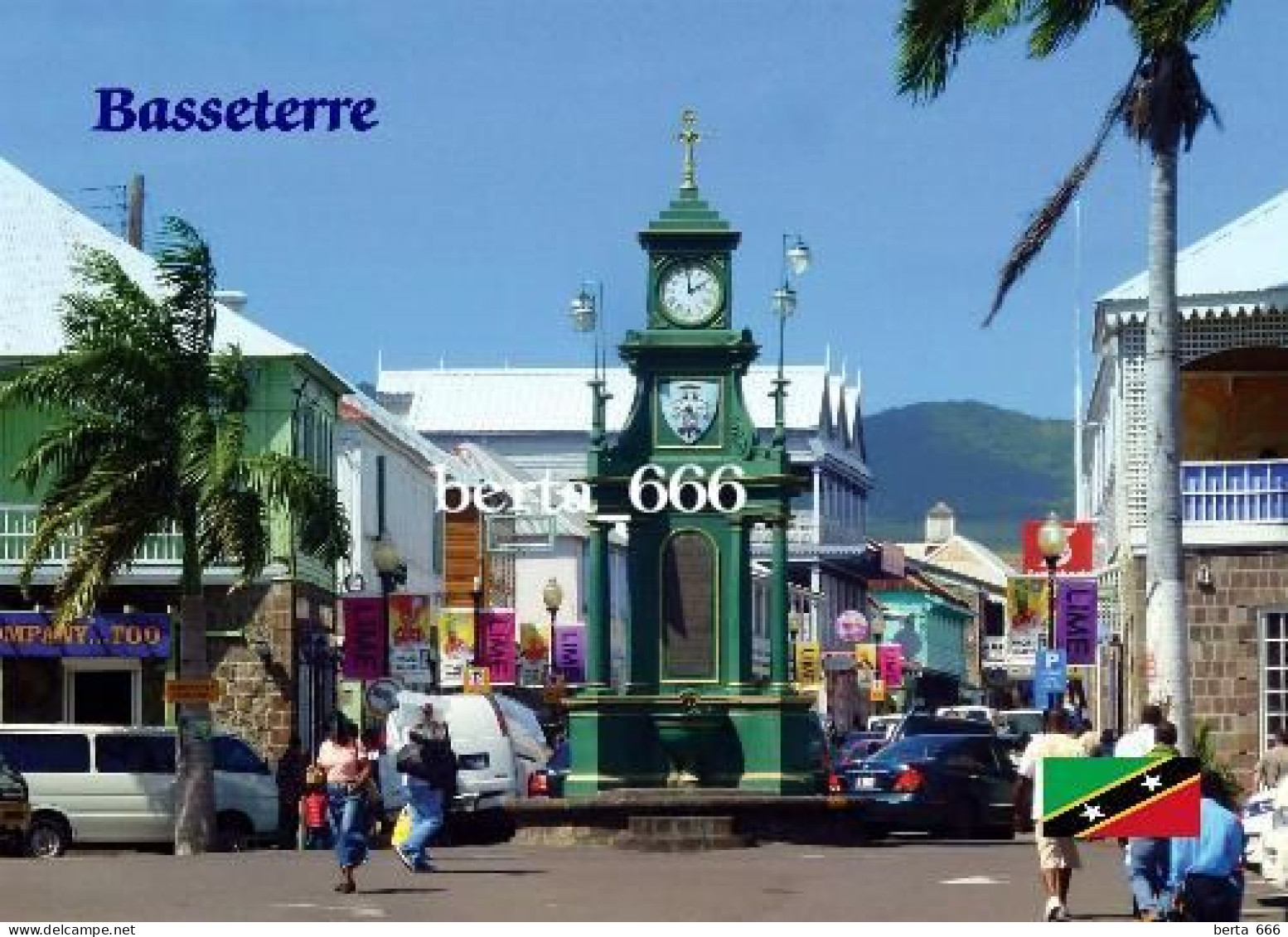 Saint Kitts Basseterre Berkeley Memorial Clock Tower New Postcard - Saint Kitts E Nevis