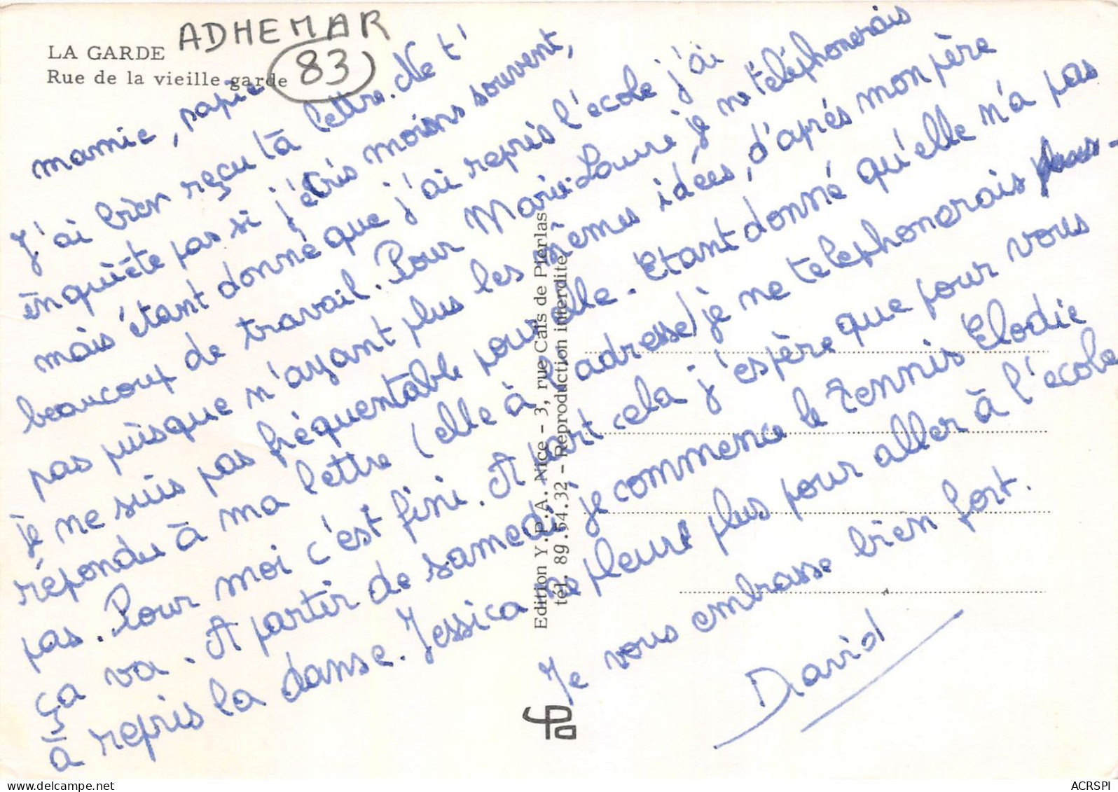 LA GARDE Rue De La Vieille Garde 30(scan Recto-verso) MA783 - La Garde