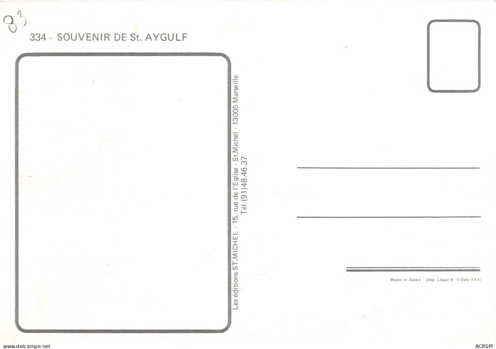 Souvenir De ST AYGULF 29(scan Recto-verso) MA783 - Saint-Aygulf