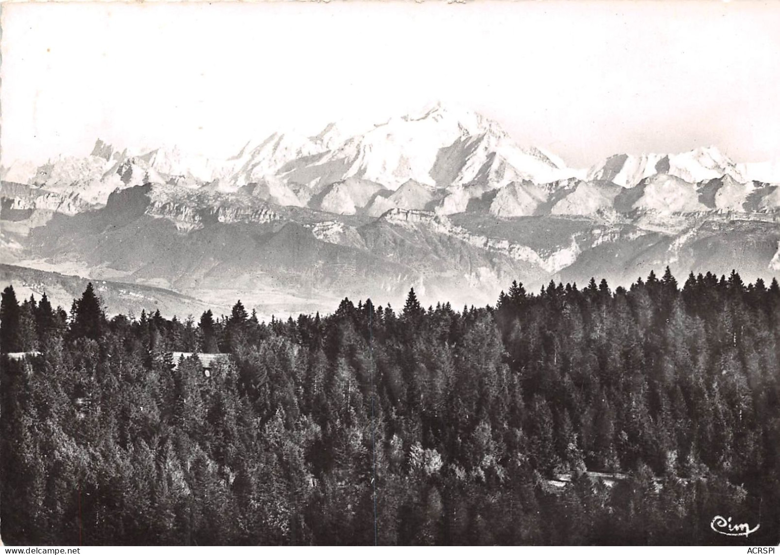 HAUTEVILLE Ensemble De La Chaine Du Mont Blanc Vu Du Col De La Rochette Au 1er Plan Les Bois 46(scan Recto-verso) MA779 - Hauteville-Lompnes