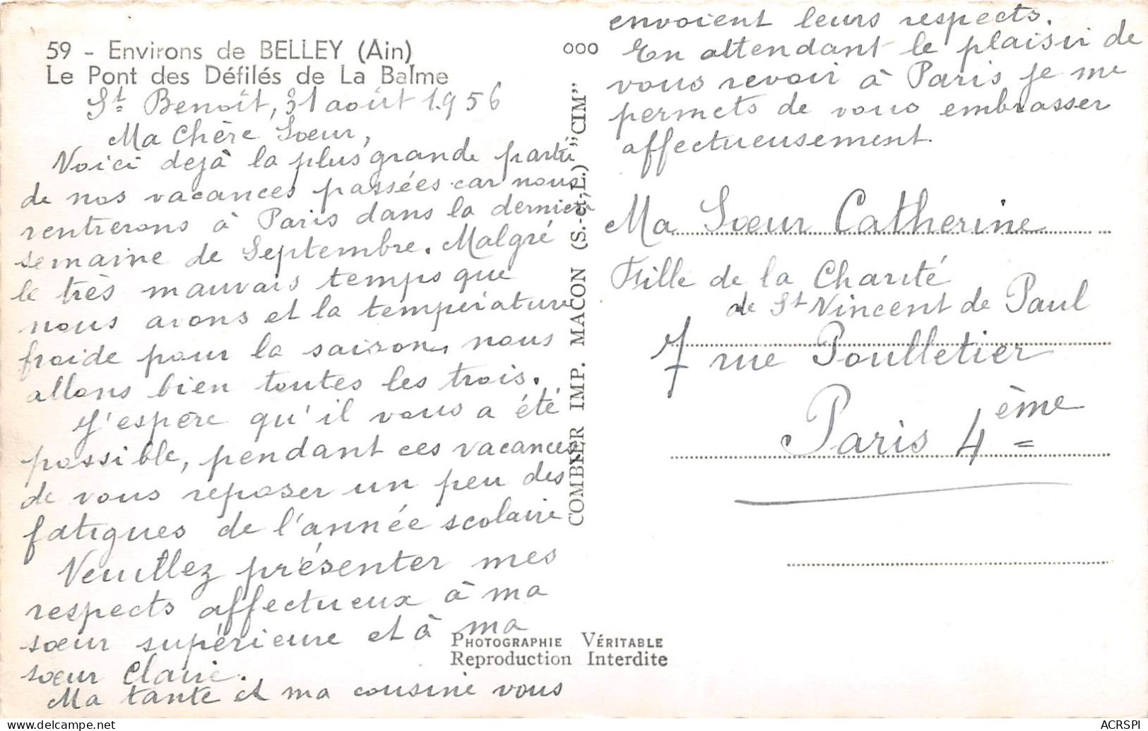 Environs De BELLEY Le Pont Des Defiles De La Balme 7(scan Recto-verso) MA779 - Belley