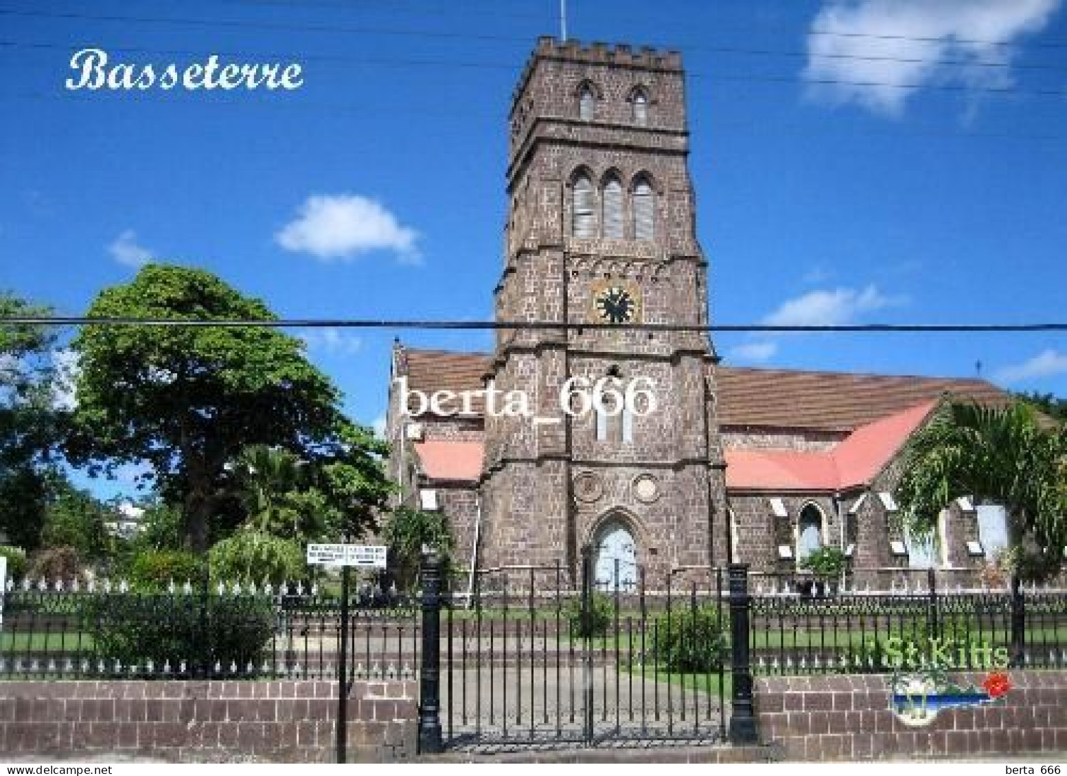 Saint Kitts Basseterre Saint George's Anglican Church New Postcard - Saint Kitts And Nevis