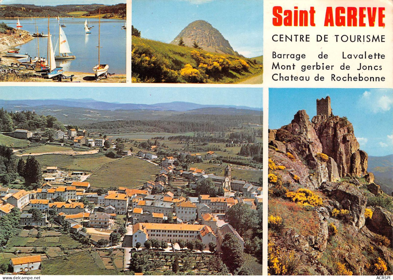 SAINT AGREVE Alt 1050m Et Ses Environs Lac De Lavalette Mont Gerbier De Joncs Et Chateau 9(scan Recto-verso) MA799 - Saint Agrève