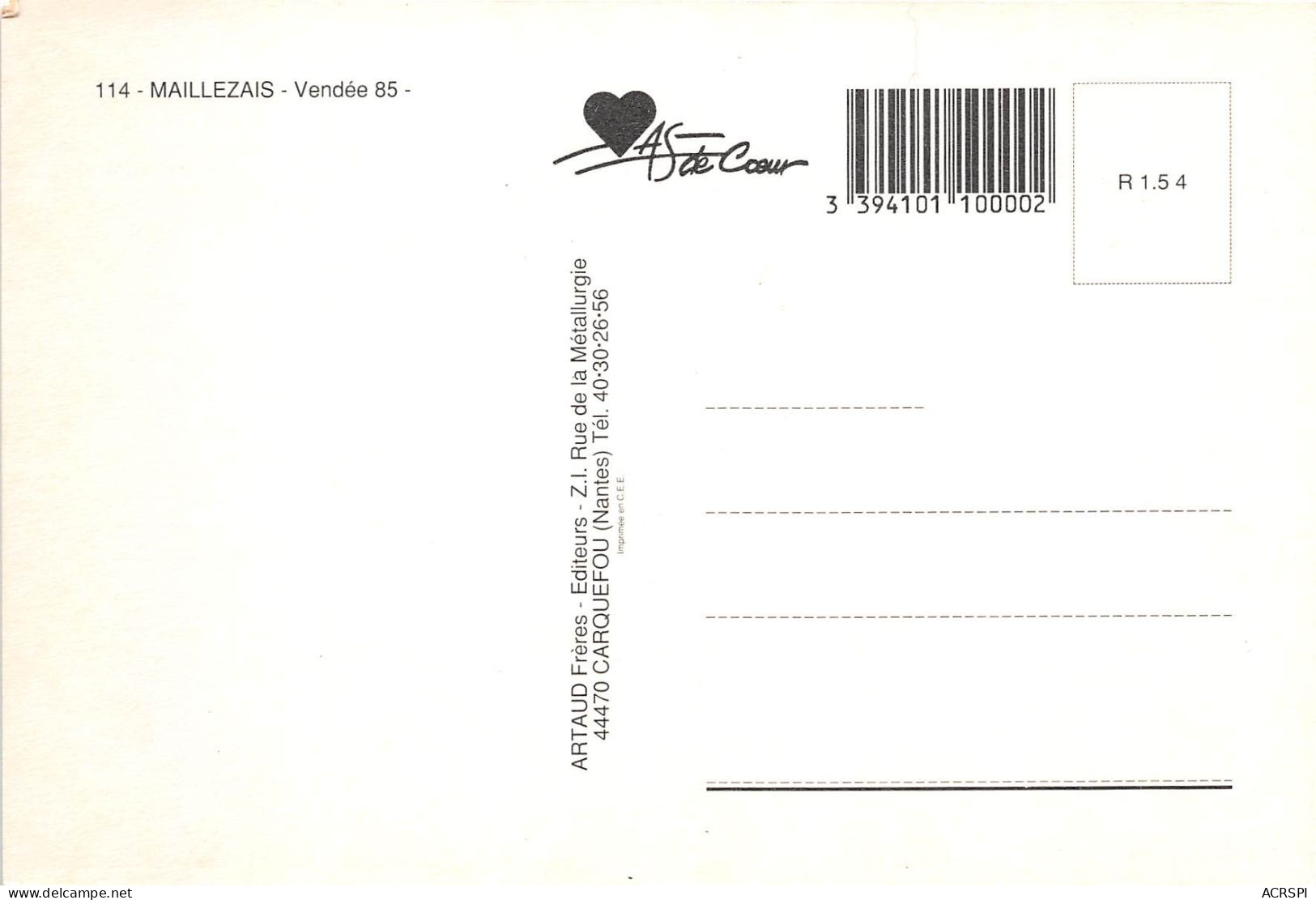 MAILLEZAIS Bonjour De 10(scan Recto-verso) MA797 - Maillezais