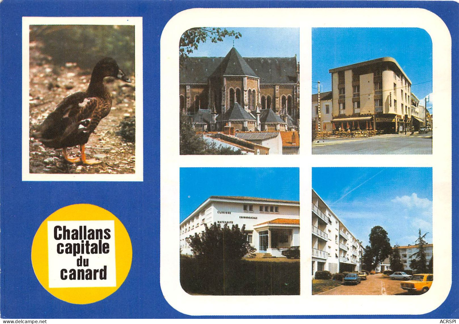 CHALLANS L Eglise Tabac Bar Hotel La Rotonde L Hopital Les Ormeaux 29(scan Recto-verso) MA797 - Challans