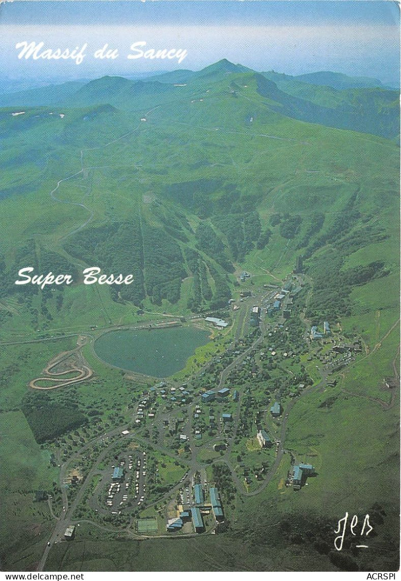 SUPER BESSE Alt 1350 1850m Vue Aerienne Massif Du Sancy 21(scan Recto-verso) MA794 - Besse Et Saint Anastaise