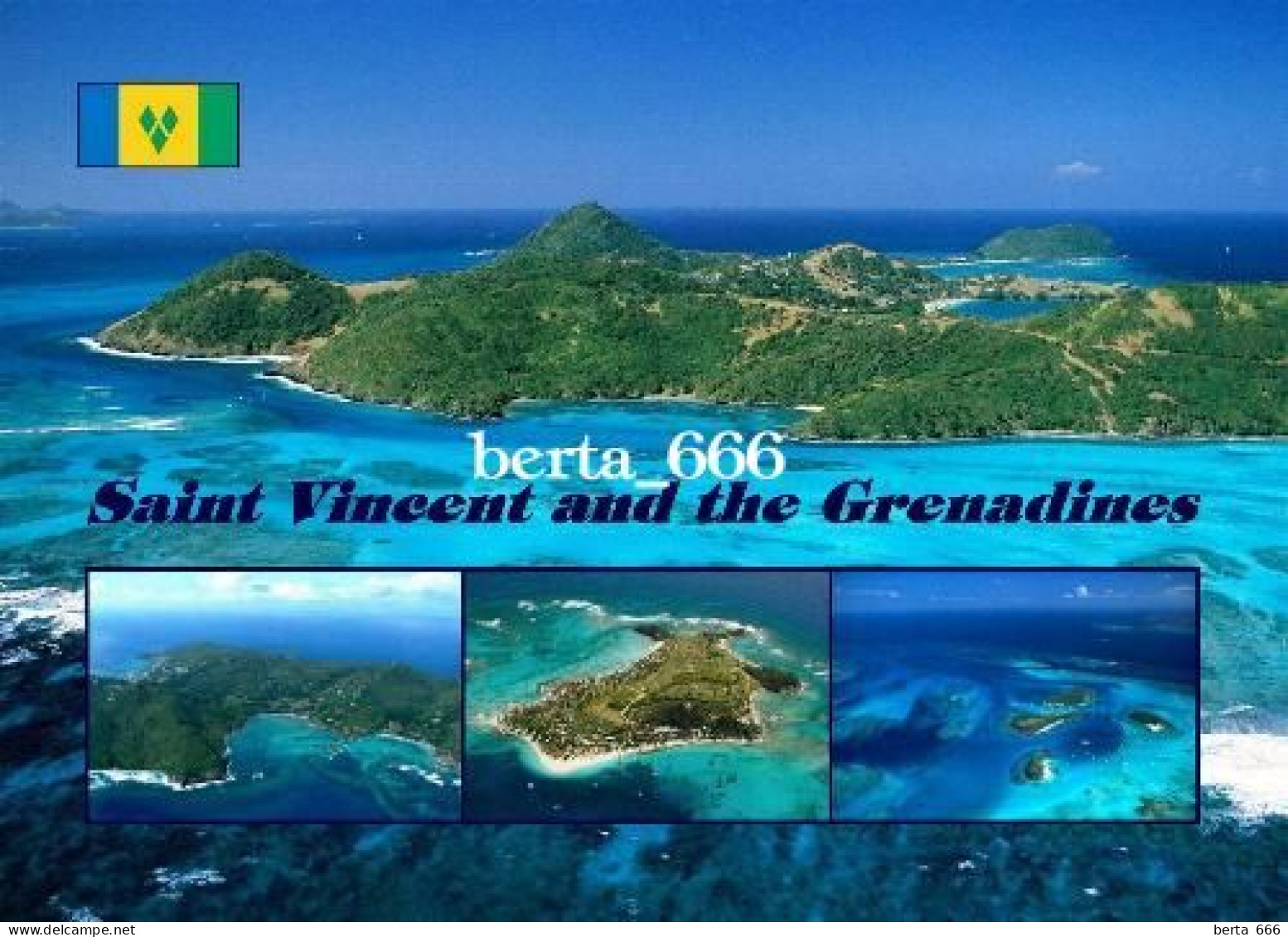 Saint Vincent And Grenadines Multiview New Postcard - Saint-Vincent-et-les Grenadines