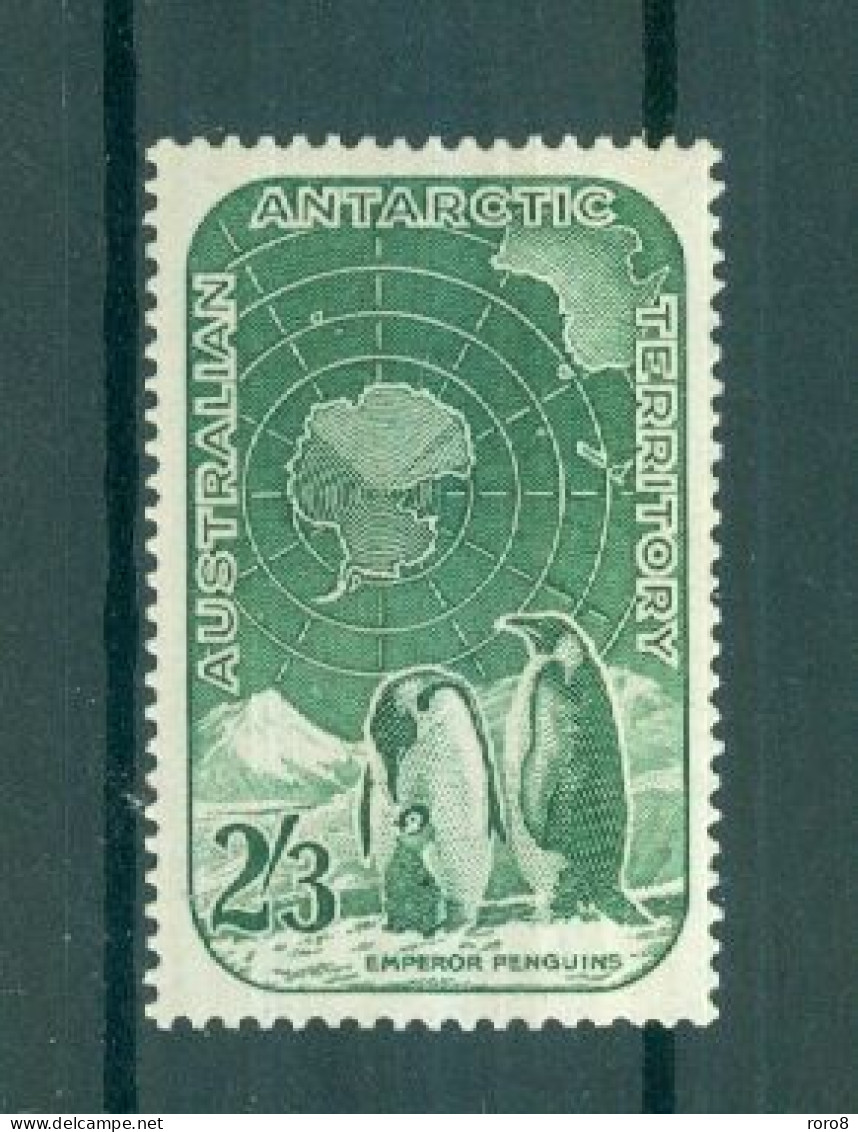 TERRITOIRE ANTARCTIQUE AUSTRALIEN - N°4* MH Trace De Charnière  SCAN DU VERSO. Manchots-empereur Et Carte De L'Antarcti - Ongebruikt