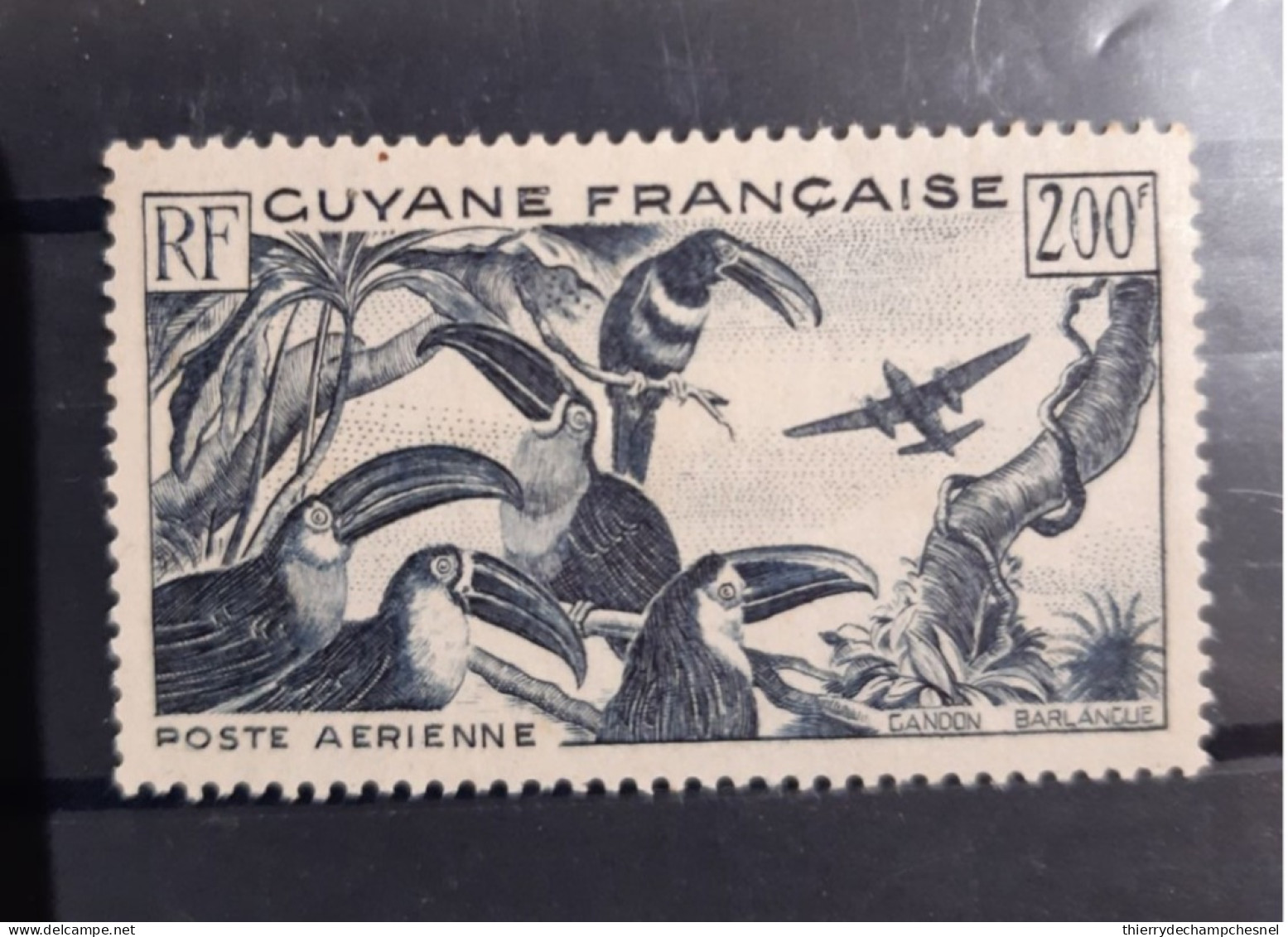 Guyane Françaises Poste Aerienne Numero 37 - Ungebraucht