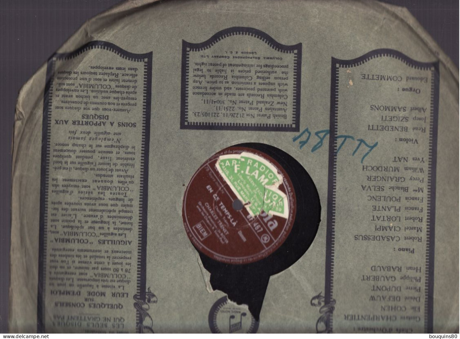 CHARLES TRENET EN CE TEMPS LA Et EN SEINE ET OISE - 78 Rpm - Gramophone Records