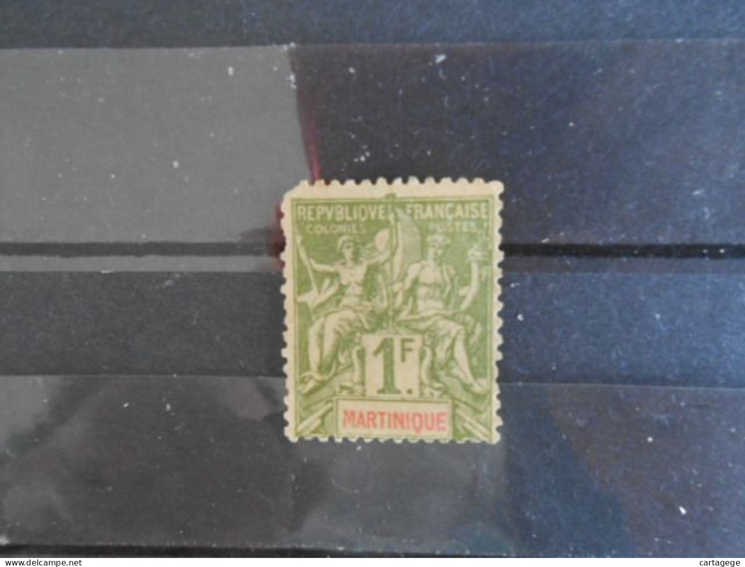 MARTINIQUE YT 43 - TYPE DUBOIS 1f. Olive - Used Stamps