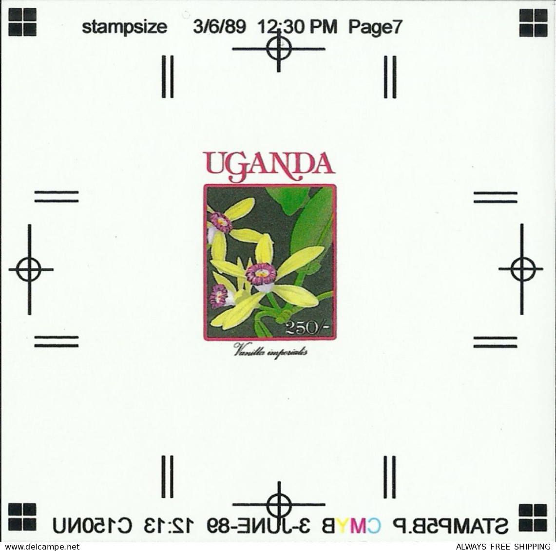 Uganda 1989 Nature Carnivorous Plants Flowers Wild Orchids Rare Imperforated Proofs Essays Trials MNH