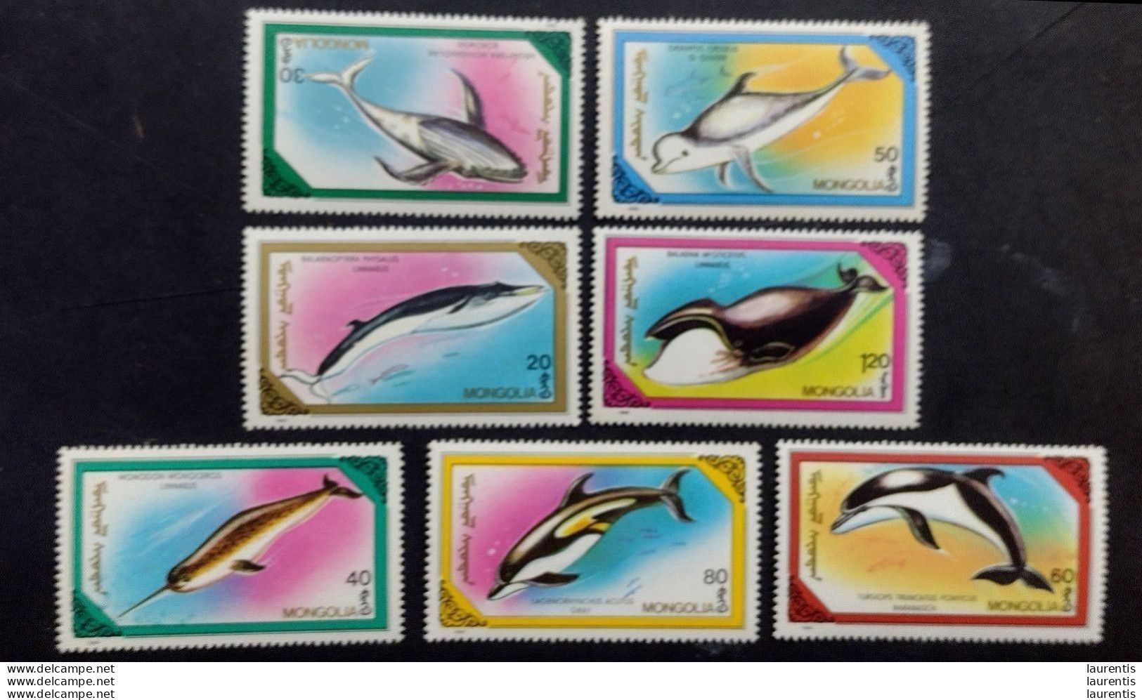 D18619 Whales - Baleines - Sea Mammals - Mongolia Yv 1738-44 MNH - 2,75 - Walvissen