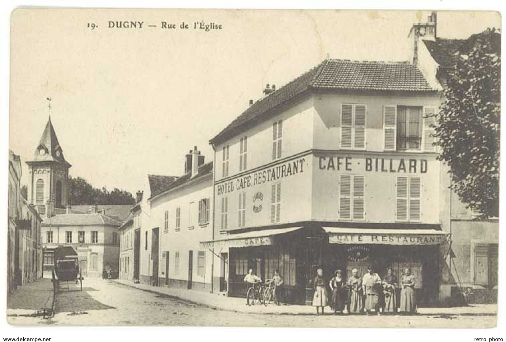 Cpa Dugny - Rue De L'église , éditeur Eld - Dugny